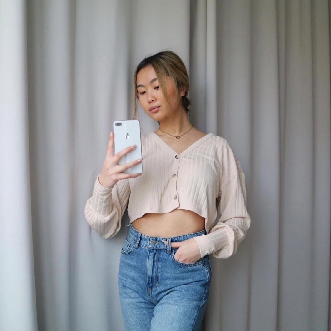 Boxy button cardigan