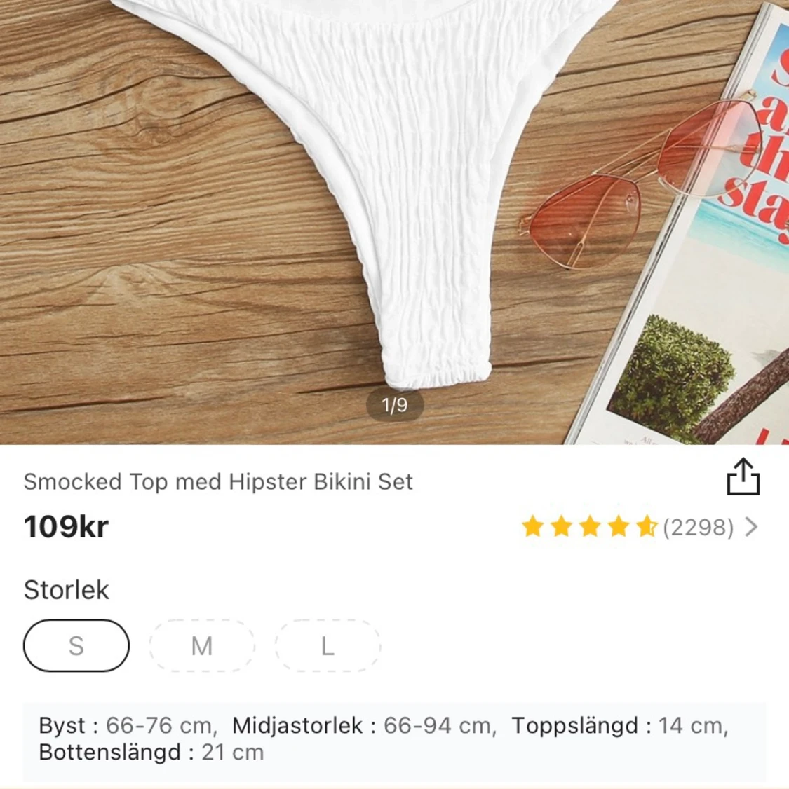 Oanvänd vit bikini  - 91