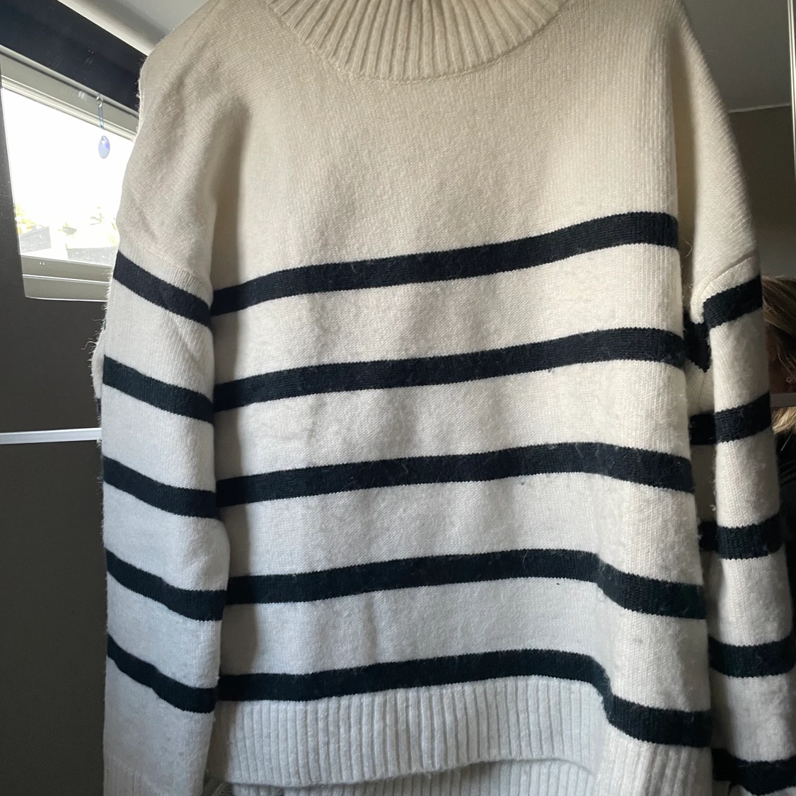 Stickad randig tröja - 90
