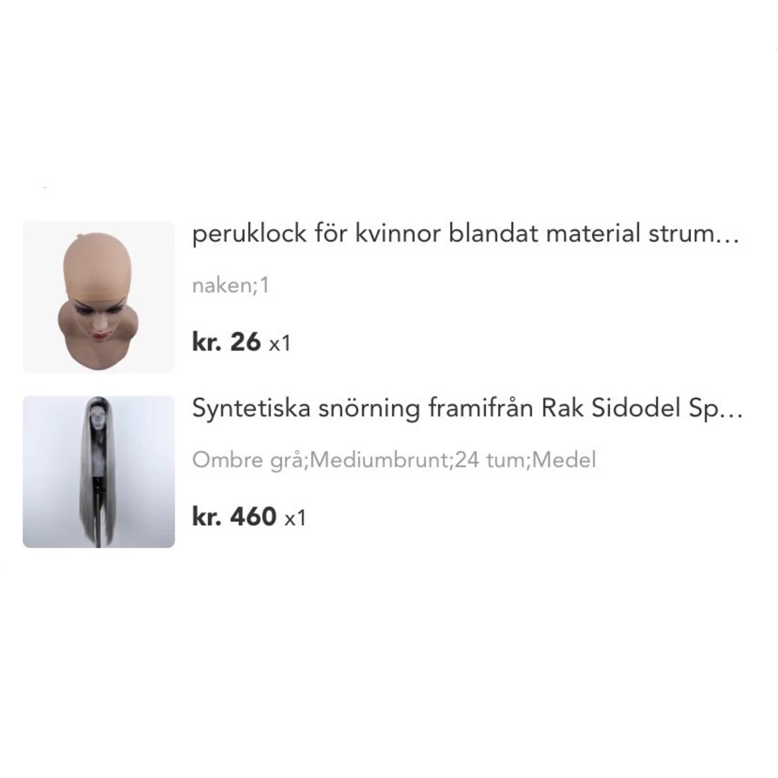 Syntetisk Peruk - 91