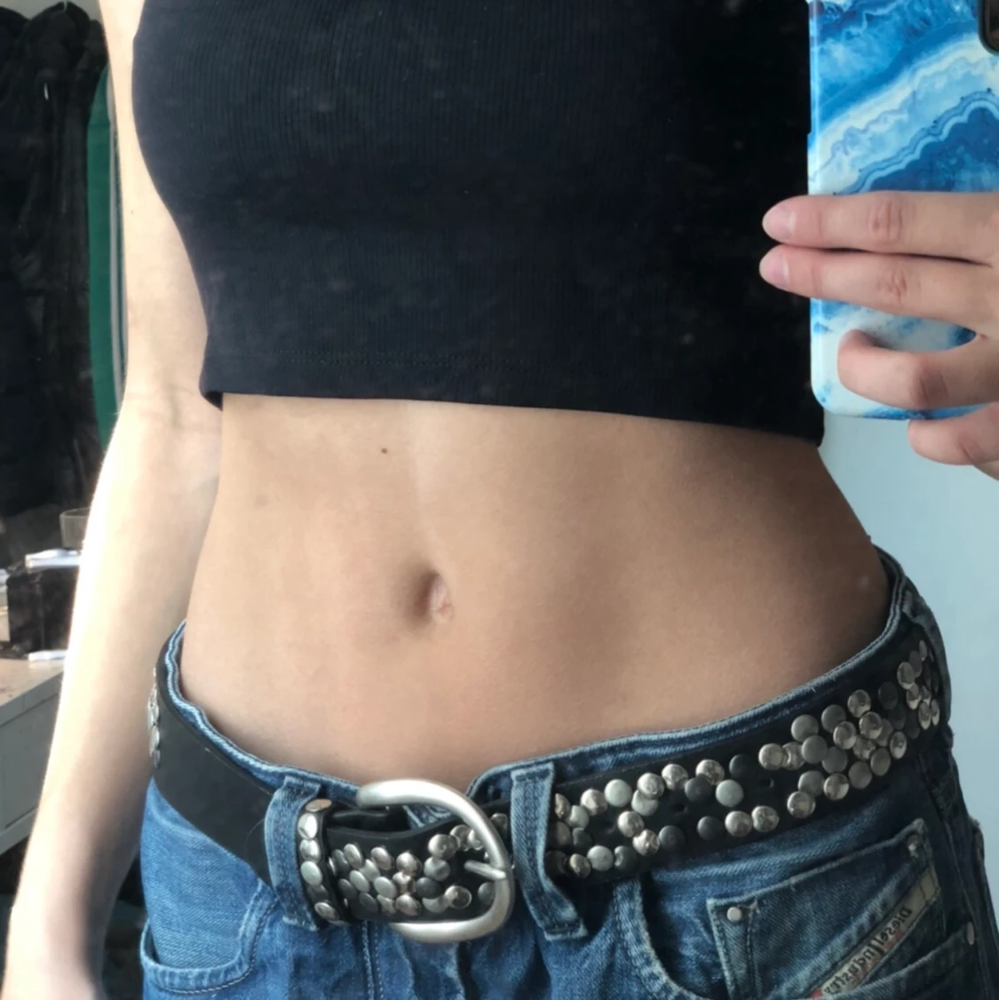 Y2K skärp med strass - 90