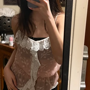 Topp - Sjukt fin ”genomskinlig” topp som kan funkar perfekt med både långärmad och kortärmad tröja under! Även en bralette skulle bli skiiiit snygg!!😍😍