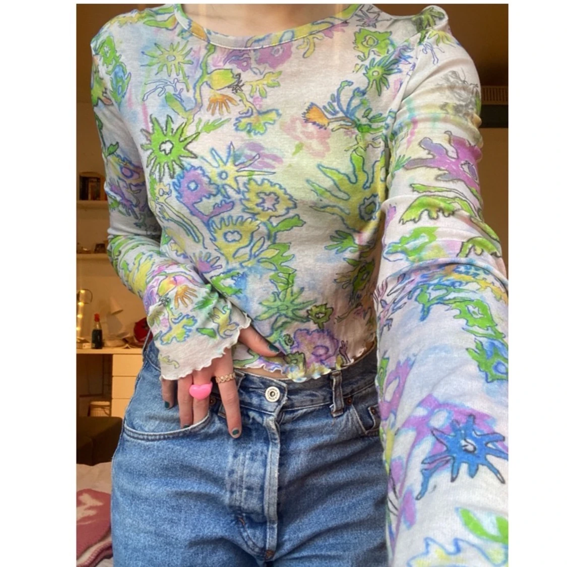 Långärmad tröja flerfärgad Weekday