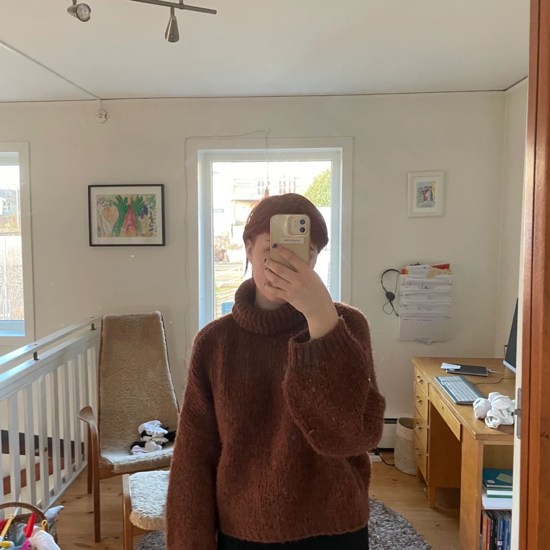 Stickad Polotröja  - 90