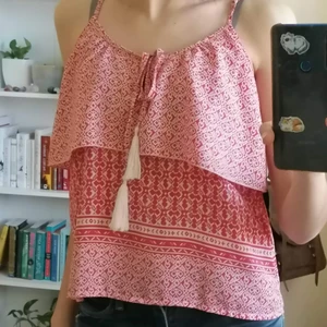 Röd-vitt linne - Stor i storleken