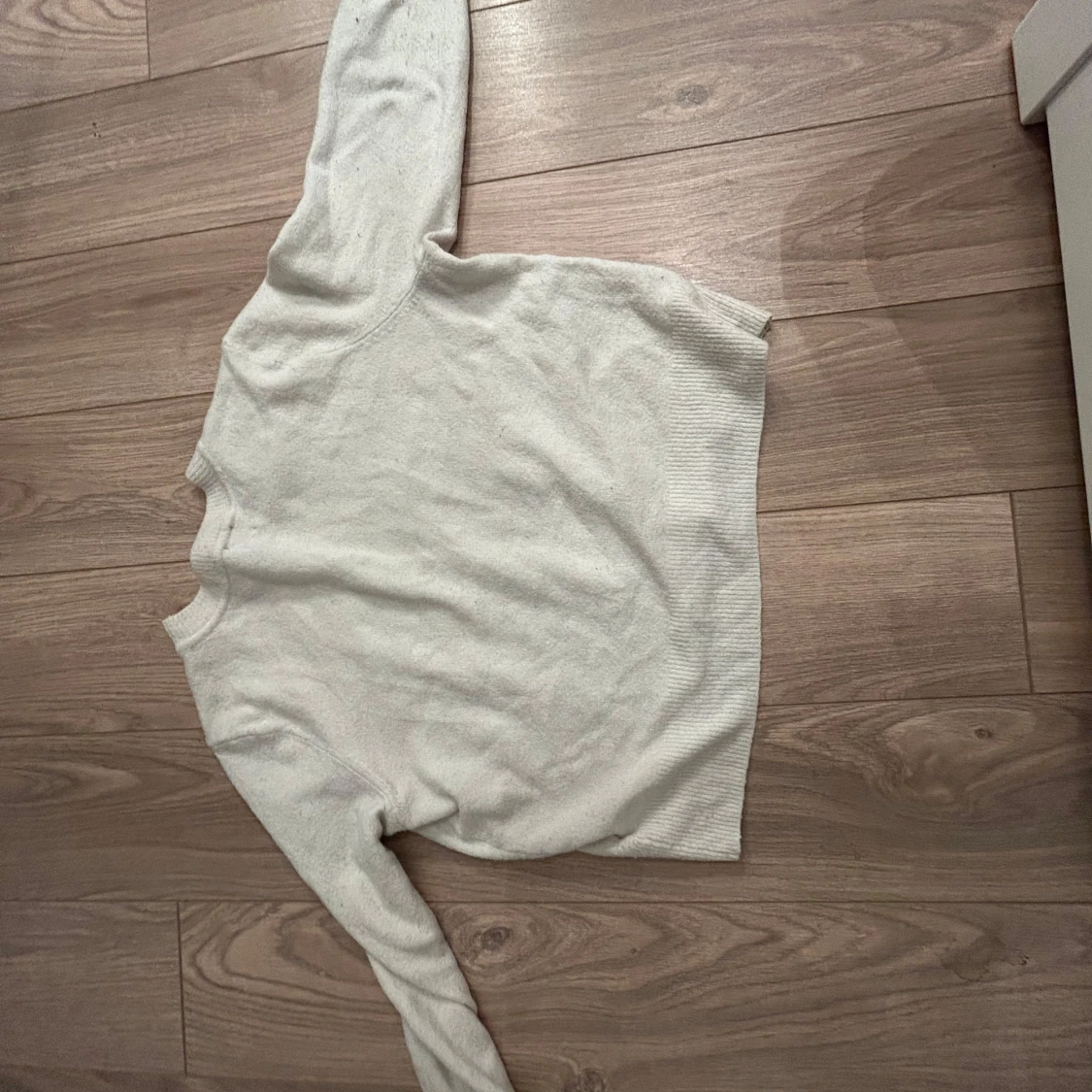 Vit stickad tröja från H&M - 1