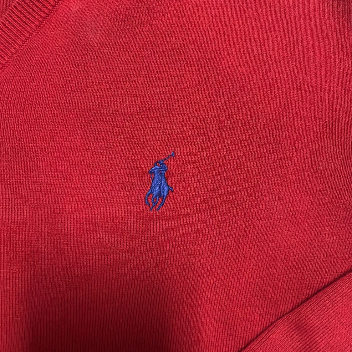 Röd v-ringad tröja Polo Ralph Lauren - 1