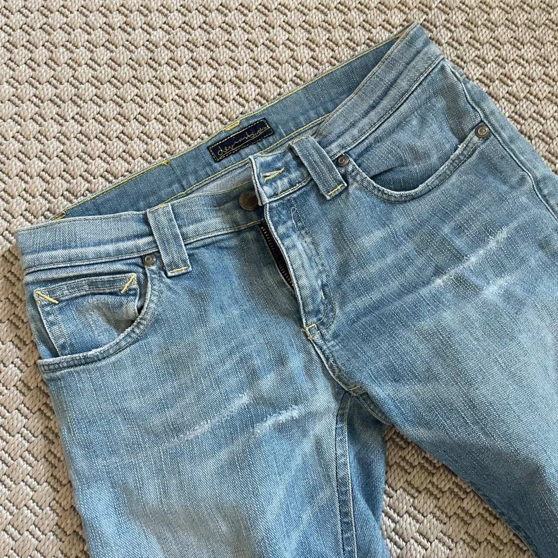 Ljusblå bootcut jeans - 1