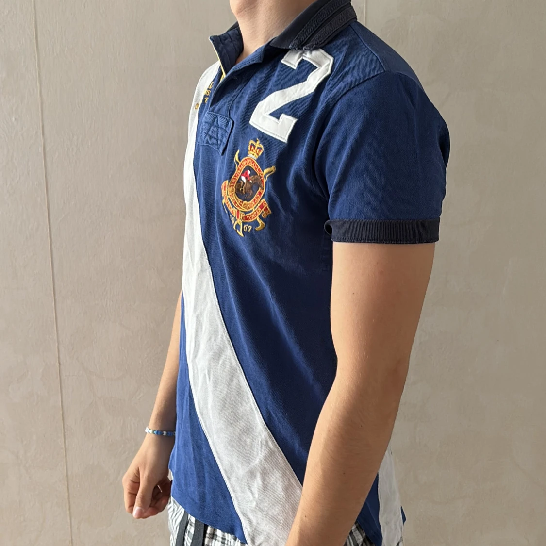 Blå polo piké  - 1