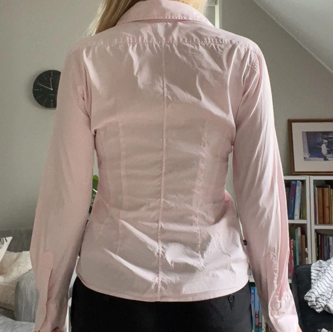 Ljusrosa figursydd skjorta från Hilfiger - 1