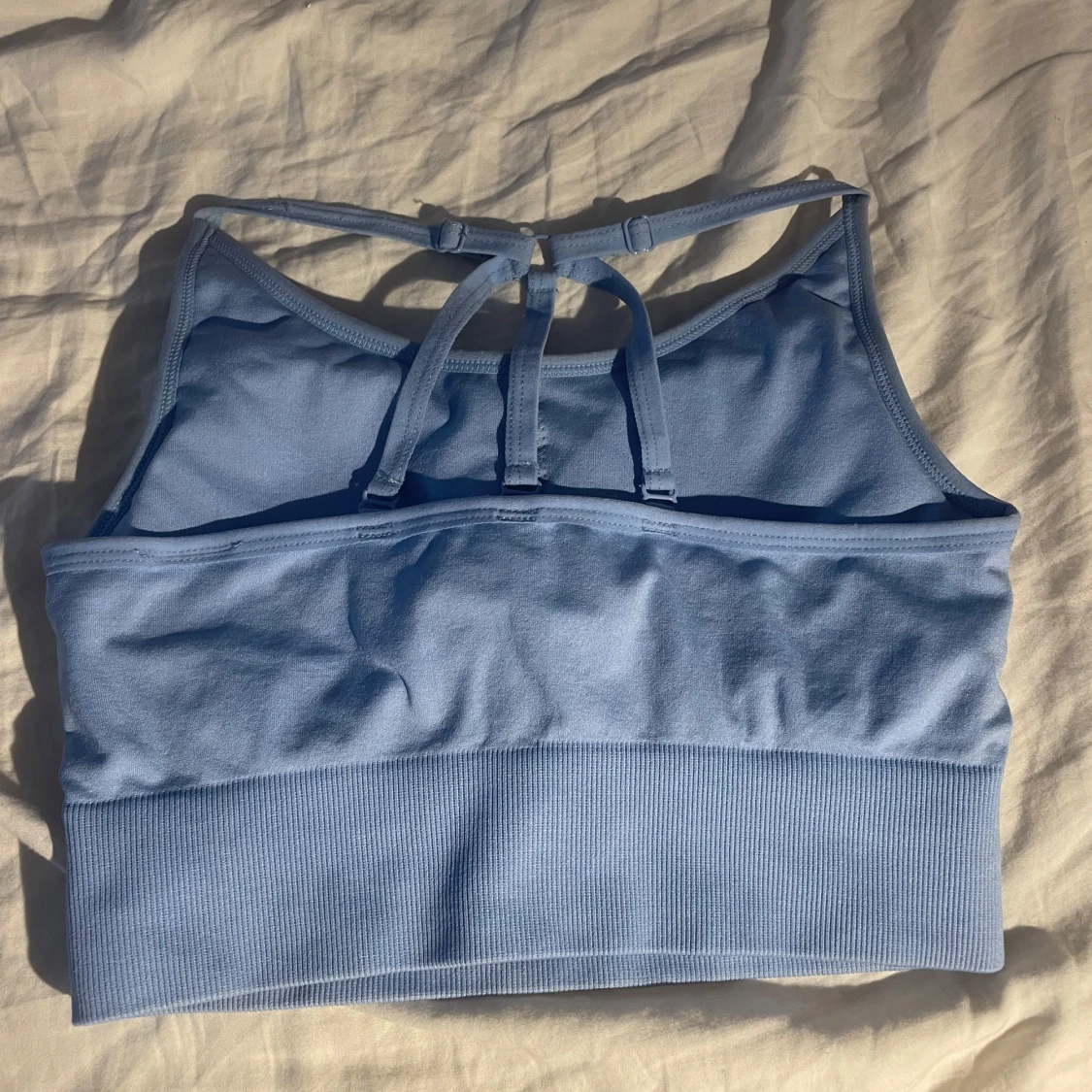 Ljusblå tränings topp/bh - 1