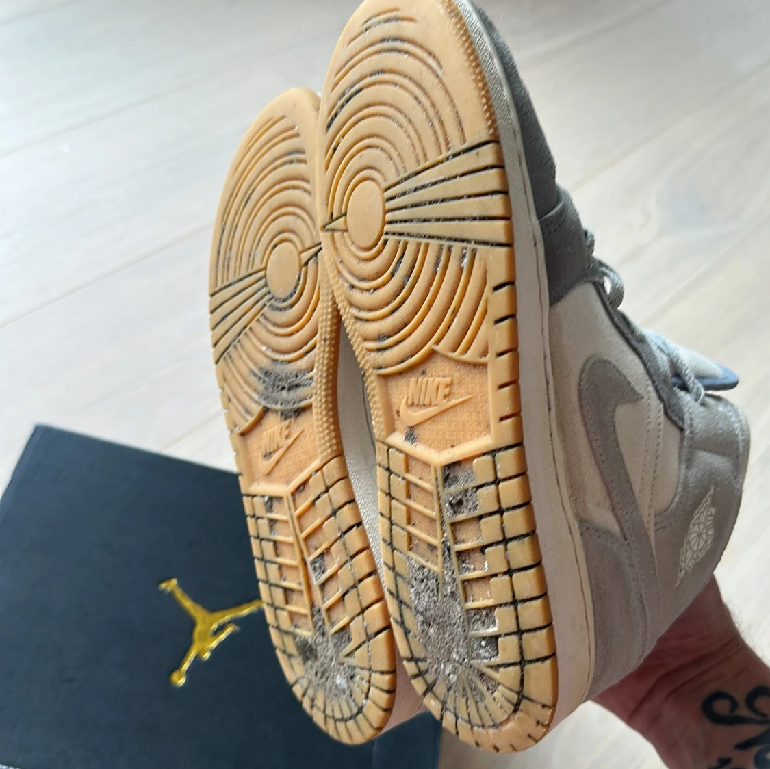 Nike Air Jordan 1 Mid grå/beige - 3