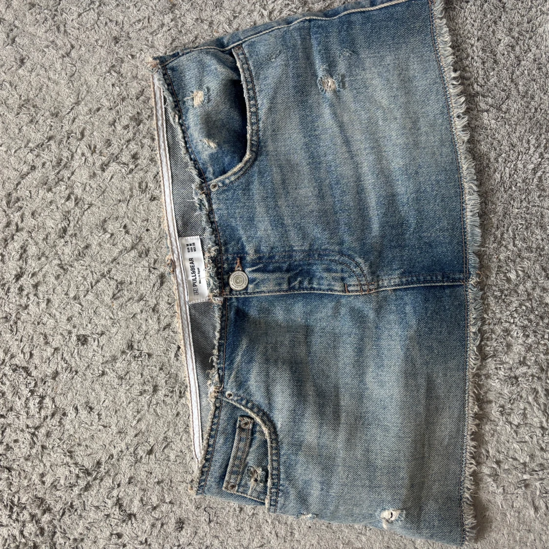 Blå minijeanskjol - 3