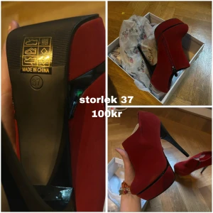 Röda Klackskor  - oanvända, storlek 37