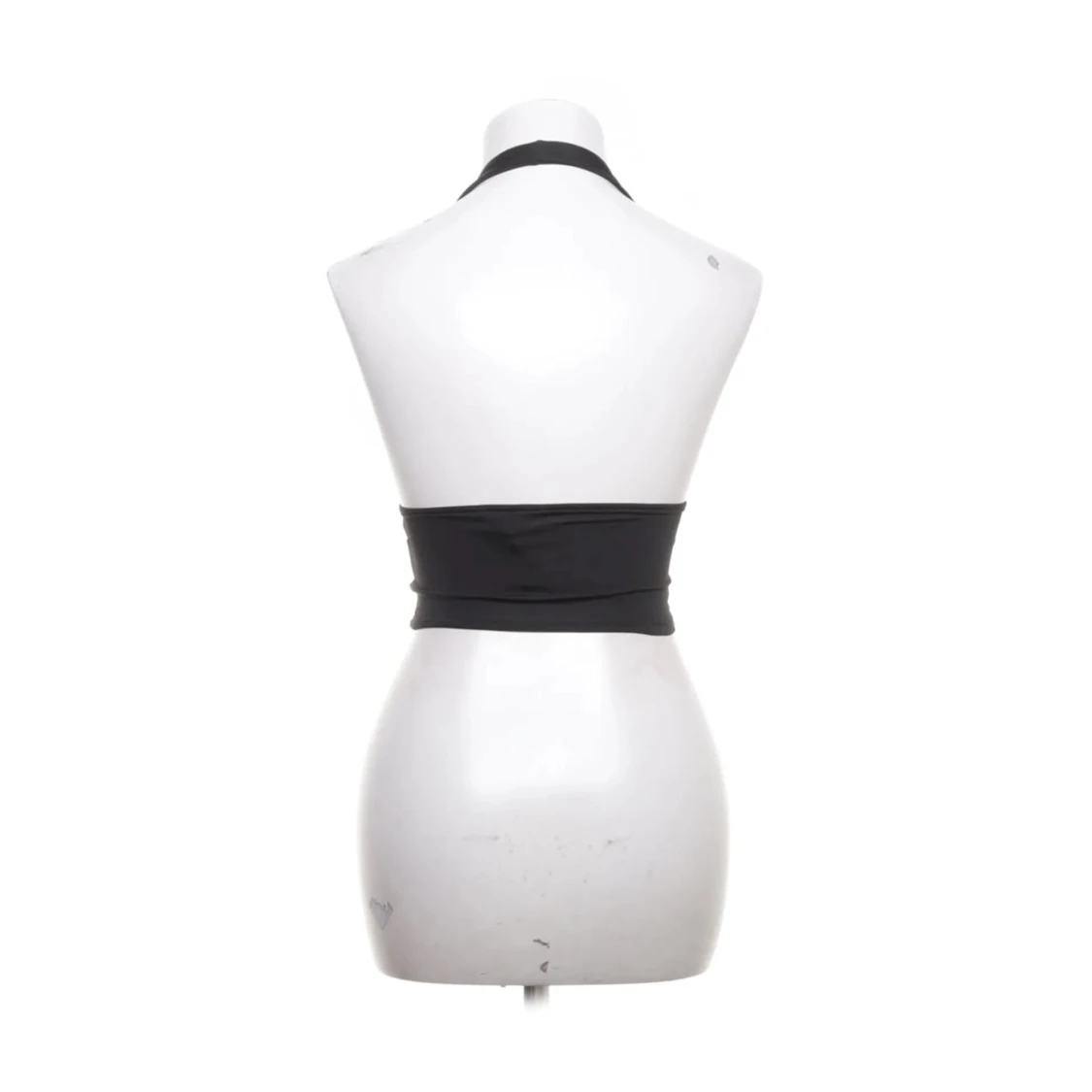 Svart halterneck croppad topp - 1