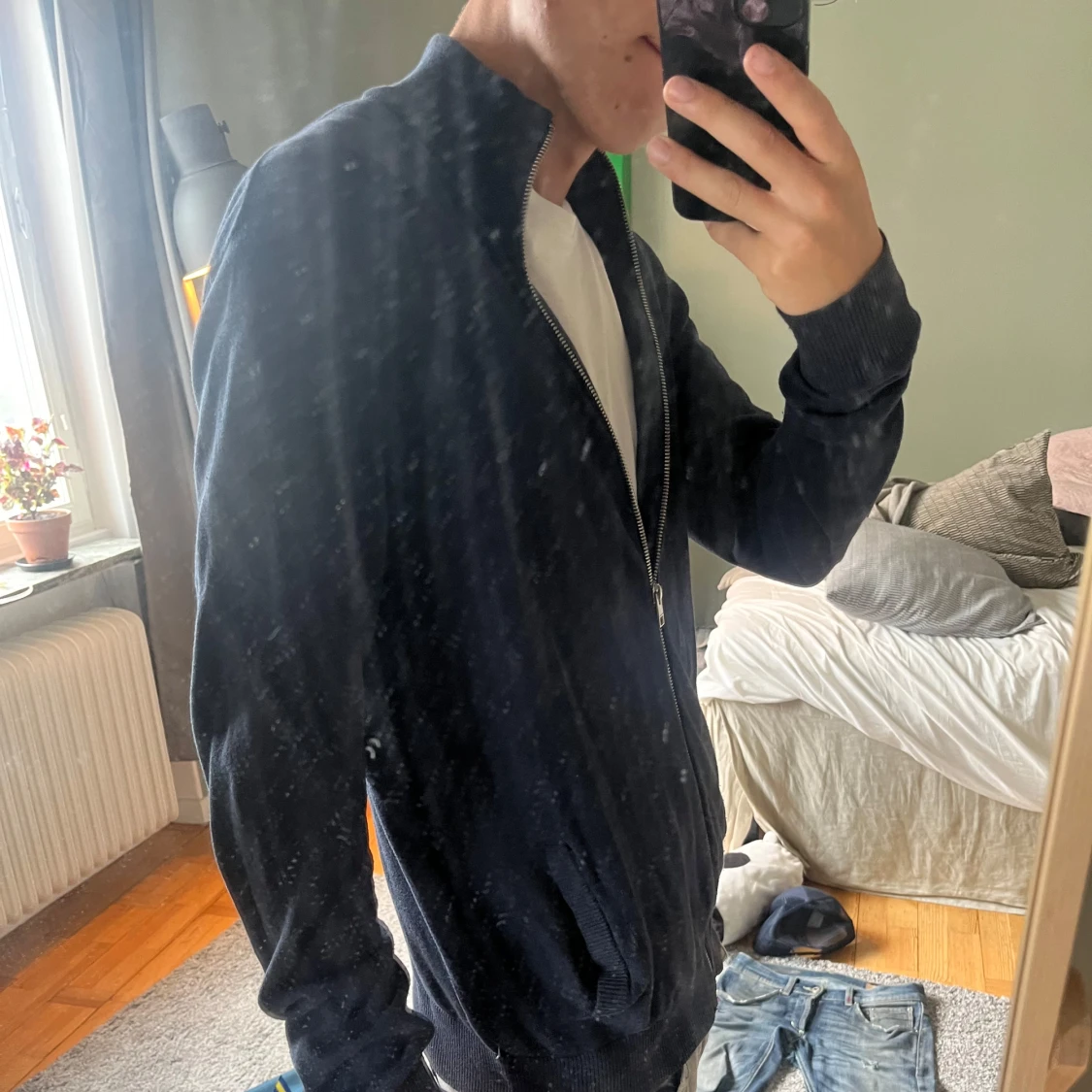 Mörkblå fullzip från jack and jones - 1
