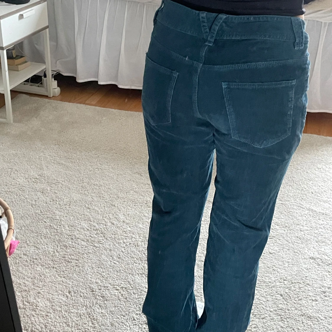 Mörkblå manchesterbyxor - 2