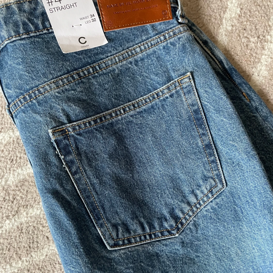 Nya Blå raka jeans  - 4