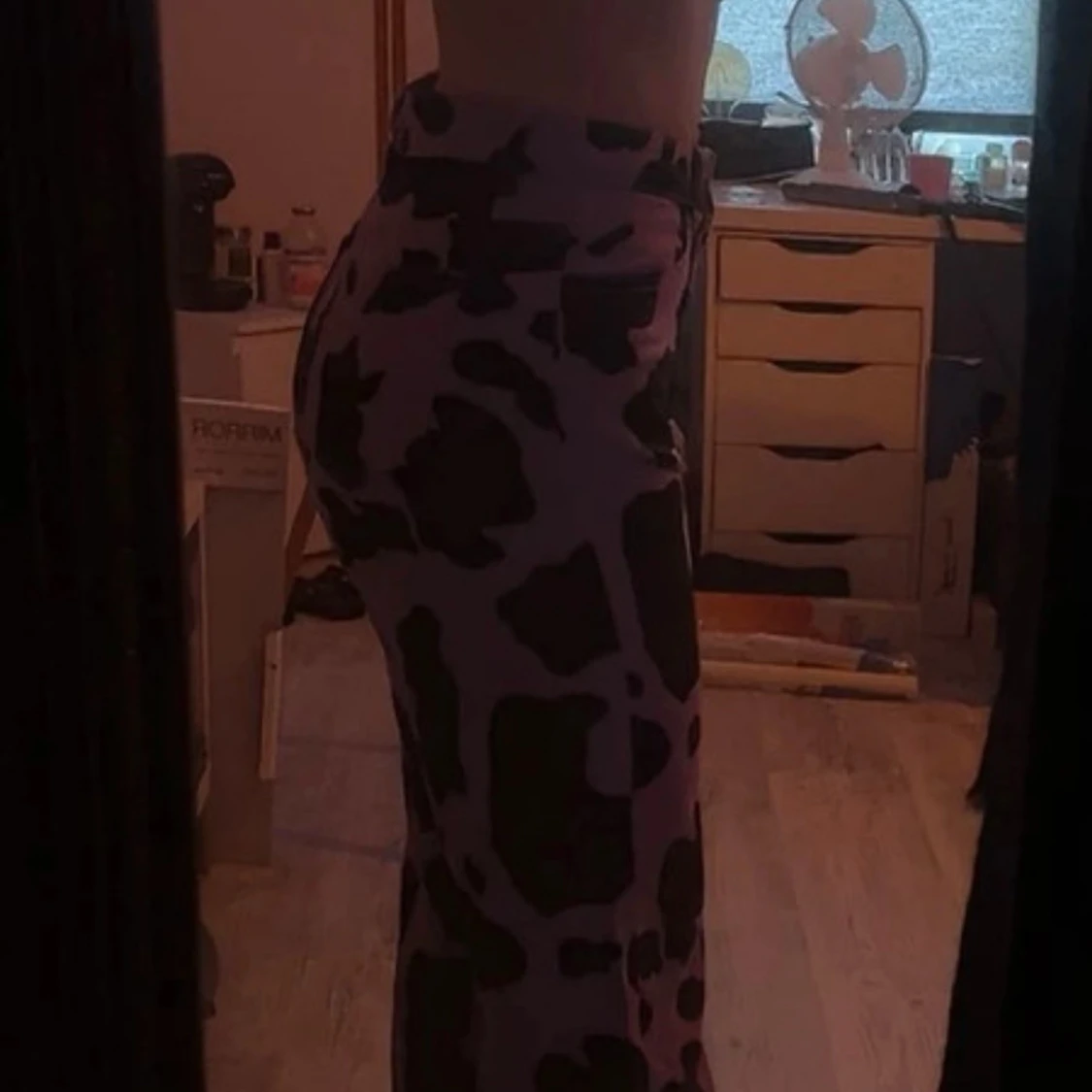 Lila ko-mönstrade jeans - 2