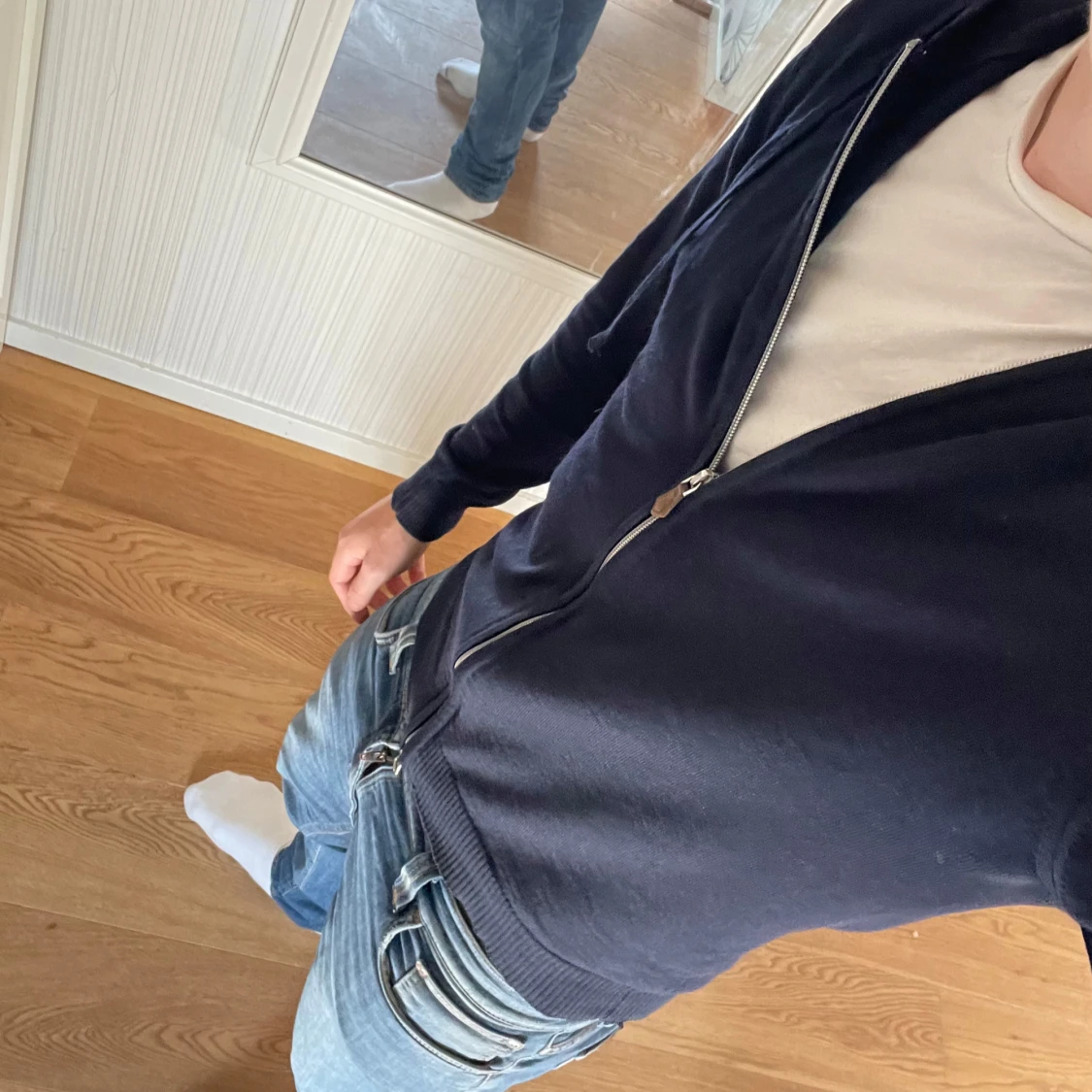 Stickad hoodie (stenströms)