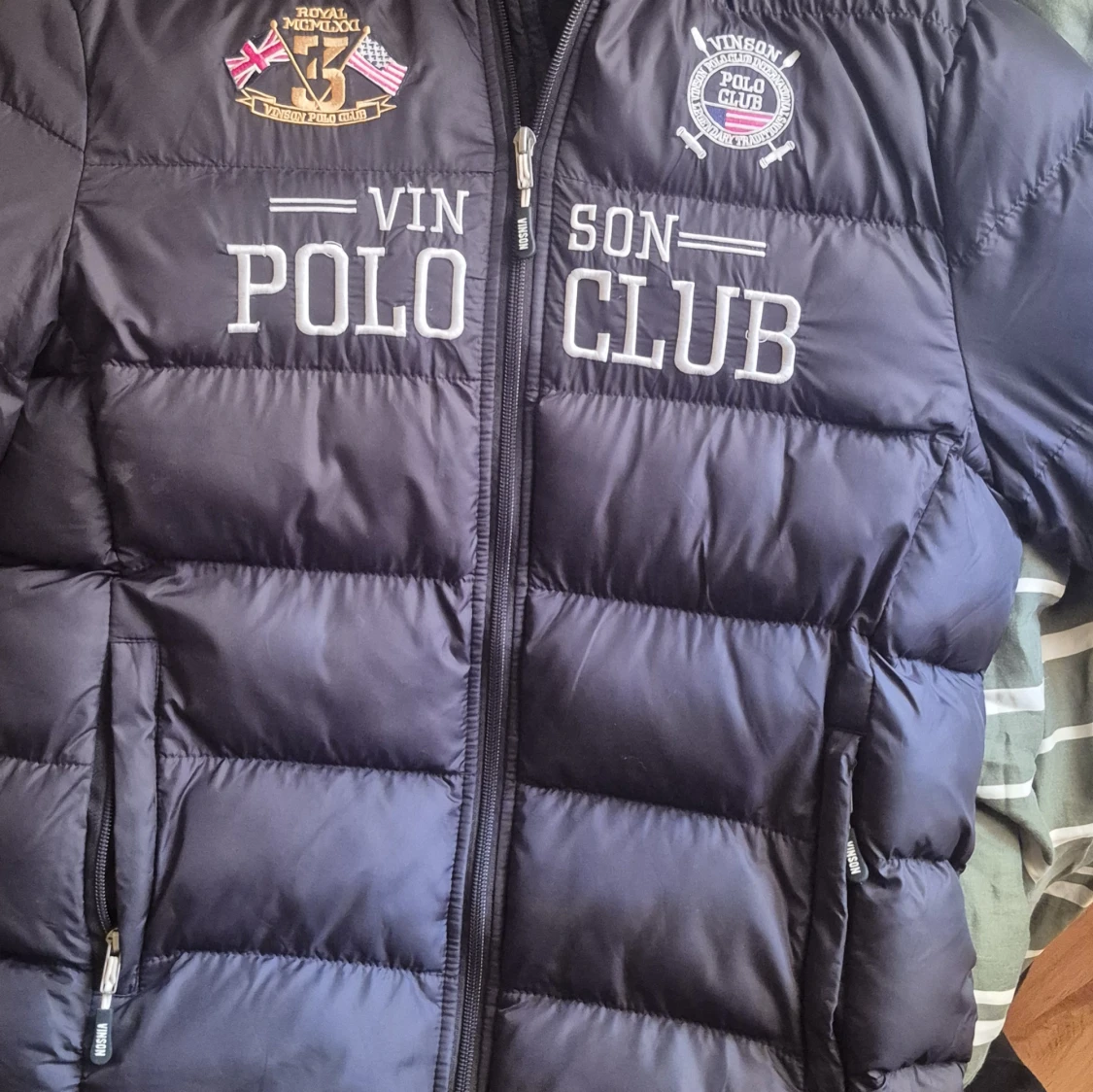 Svart pufferjacka från Vinson Polo Club