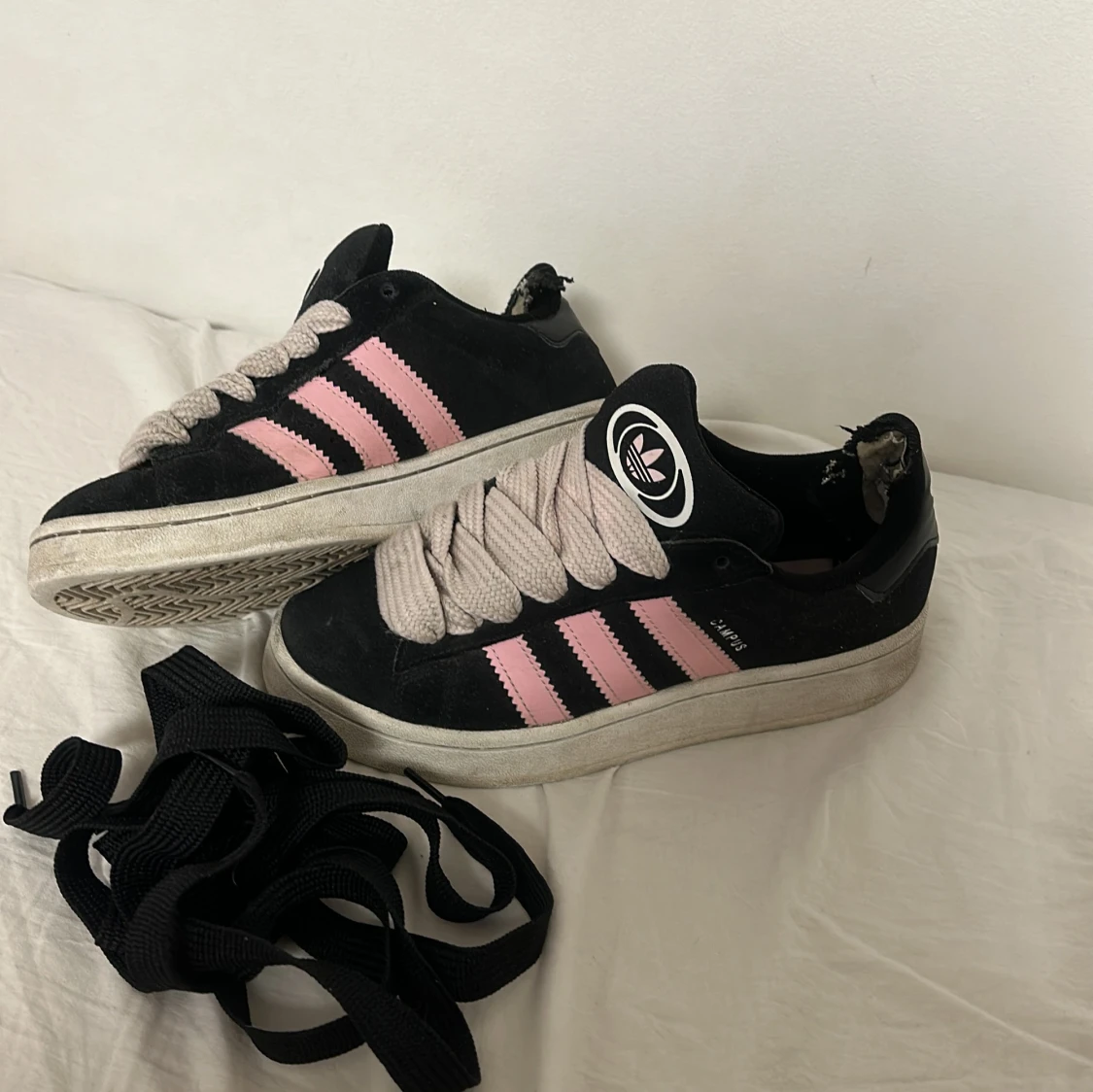 Adidas Campus sneakers svart/rosa - 1