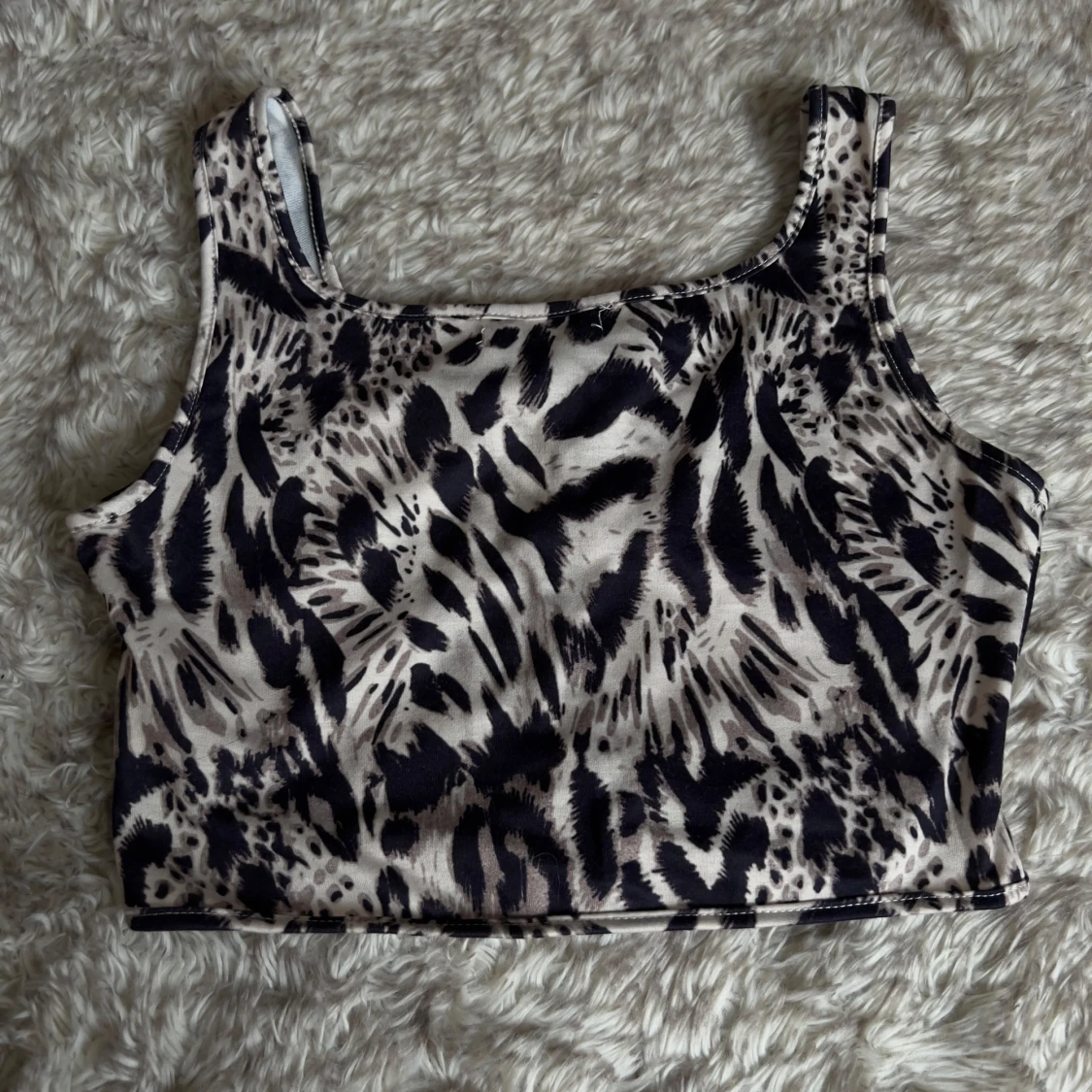 Leopardmönstrad snörad topp  - 2