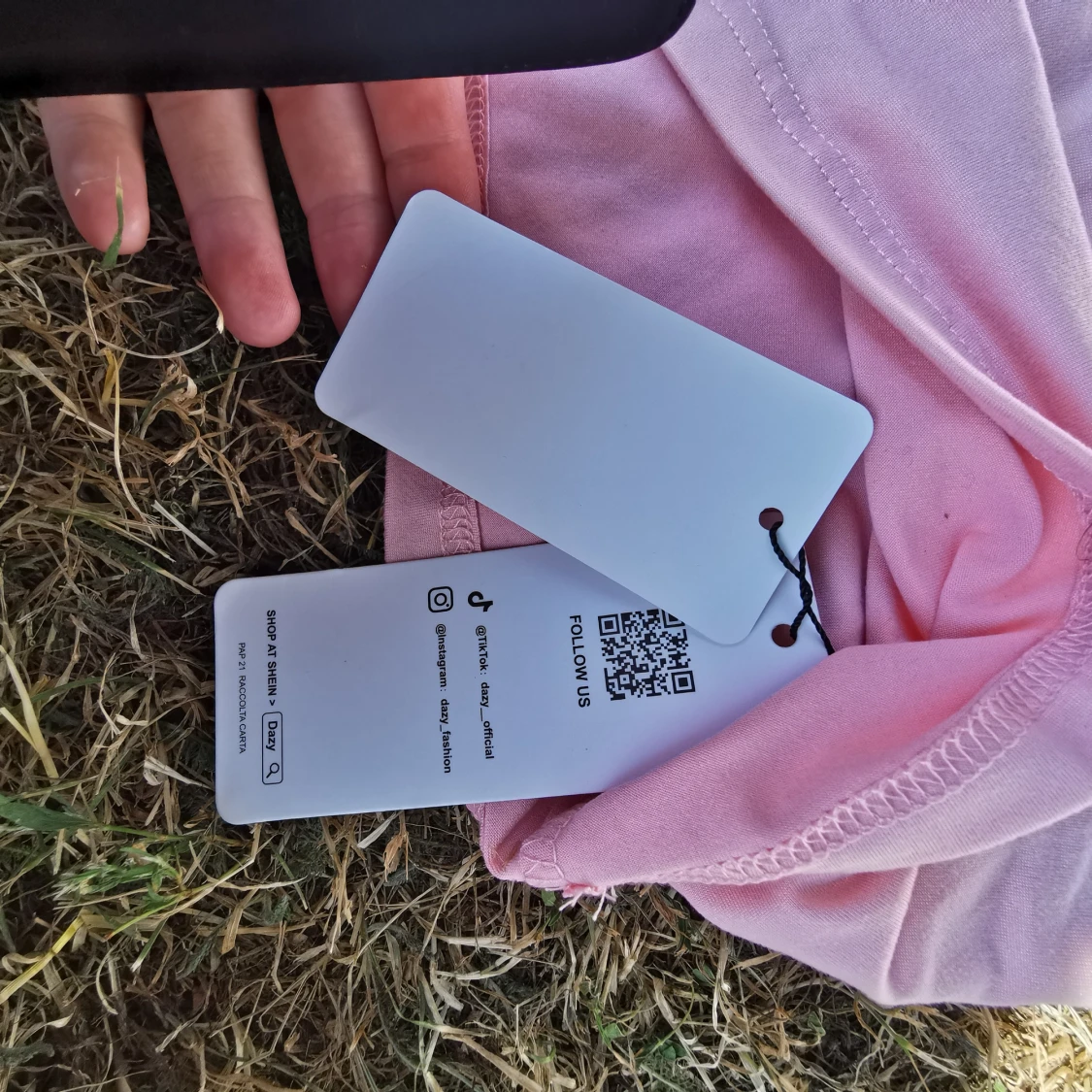 Rosa topp med knappar från Shein - 2