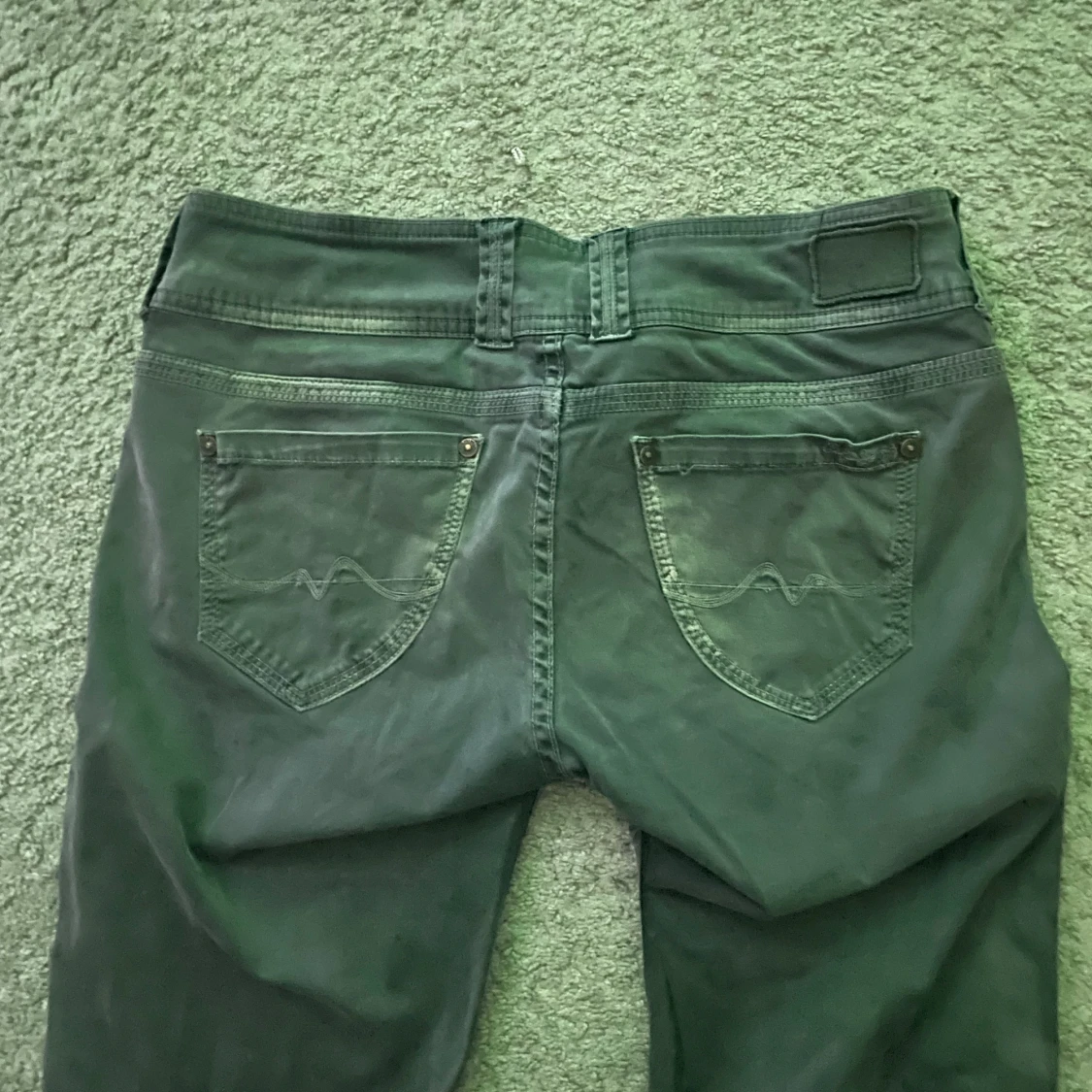 Pepe Grå bootcut jeans med låg midja - 4