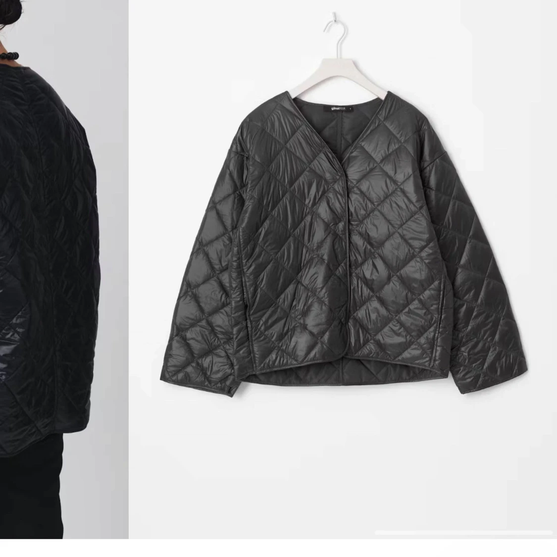 Svart quiltad jacka från Gina Tricot