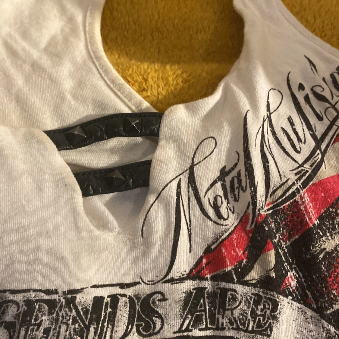 Vit linnetopp Metal Mulisha örntryck - 2