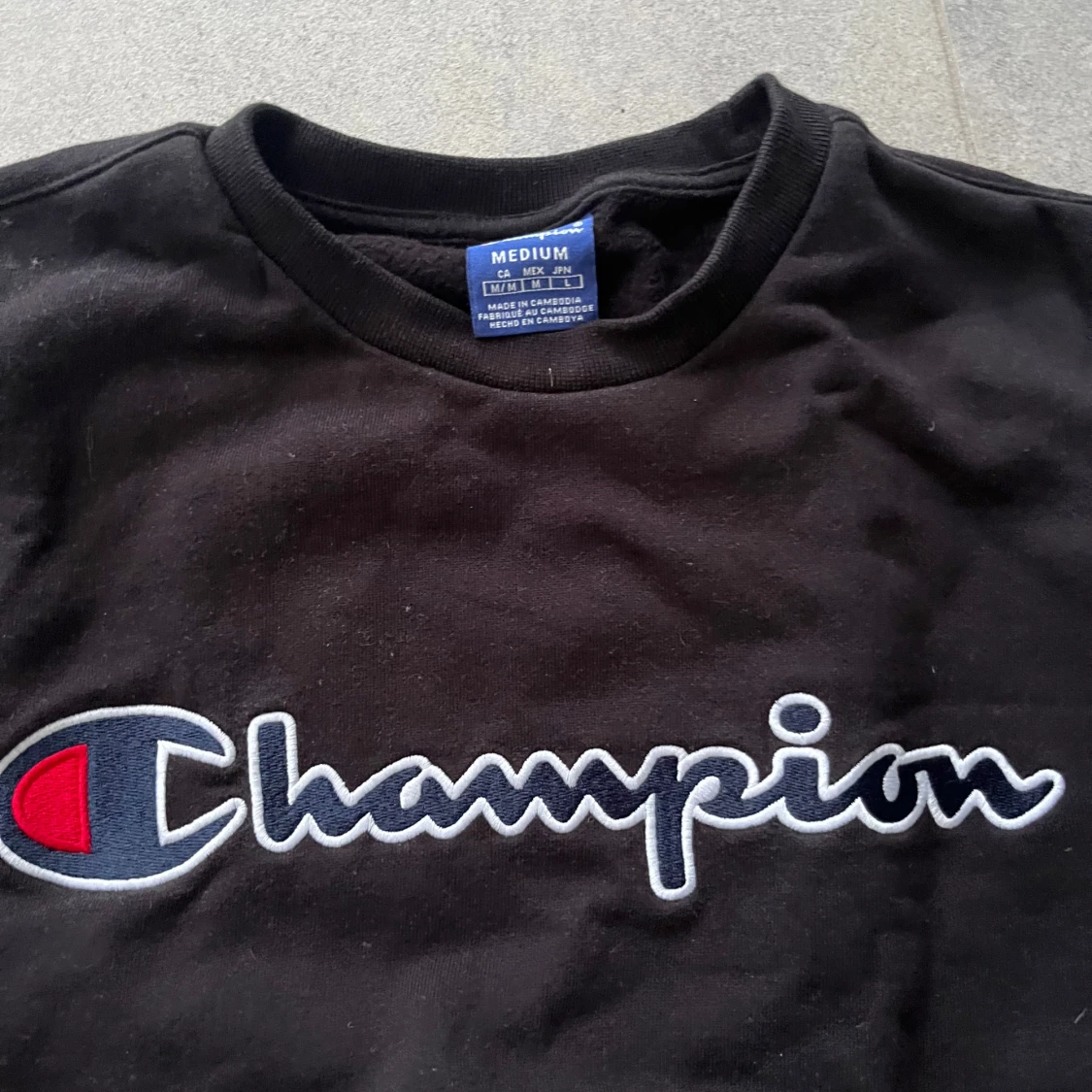 Svart Champion sweatshirt i bomull - 1