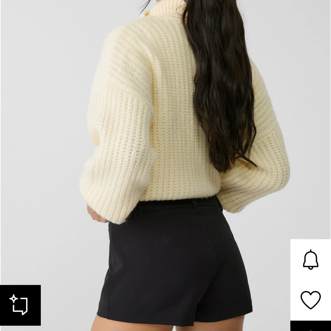 Svarta midwaist shorts  - 2