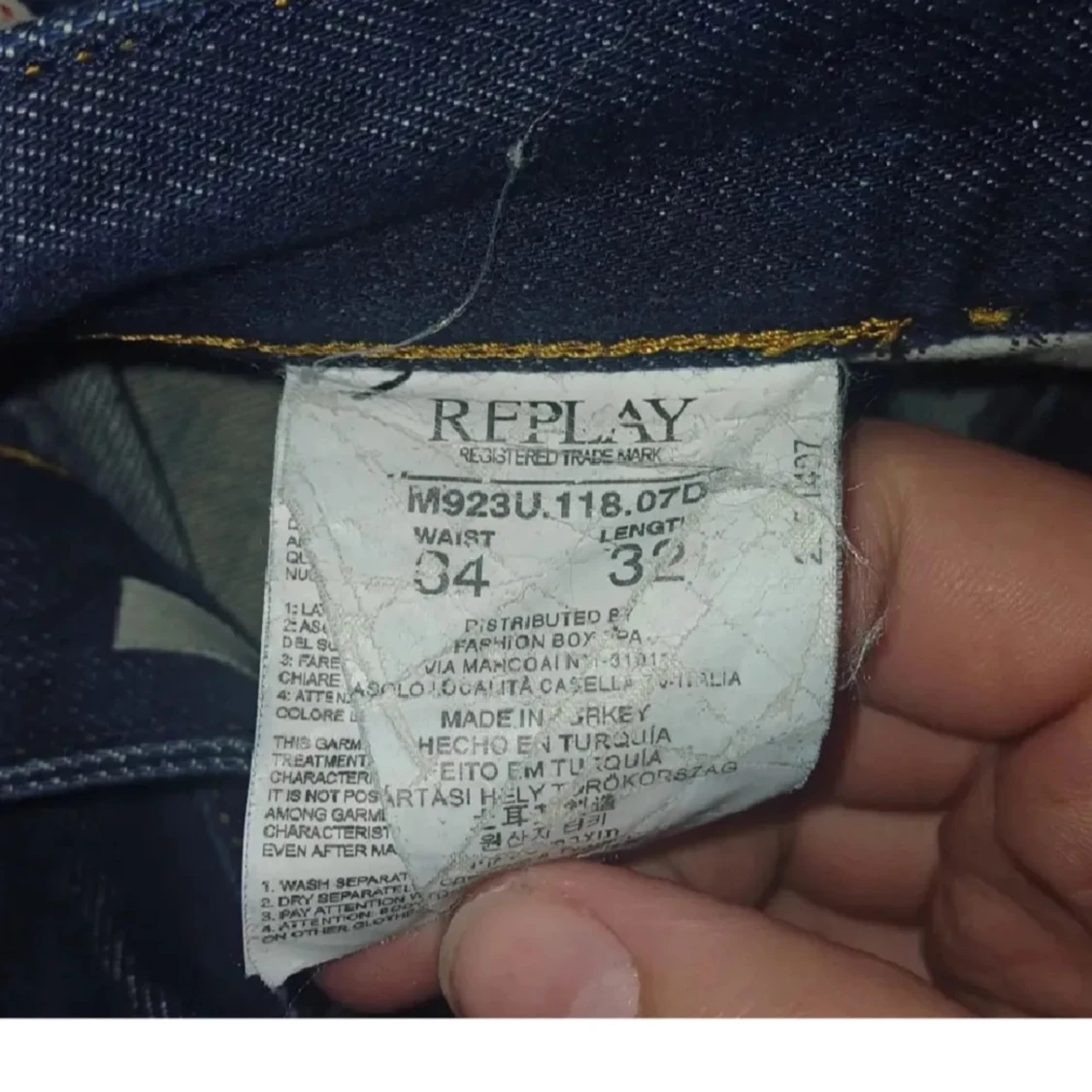 Mörkblå Replay jeansbyxor jimi - 3