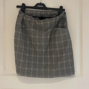 Grå rutig kjol från Lindex - Säljer en grå rutig kjol från Lindex med klassiskt mönster. Kjolen har en rak passform och resår i midjan för extra komfort. Perfekt att styla med en enkel topp eller stickad tröja.
