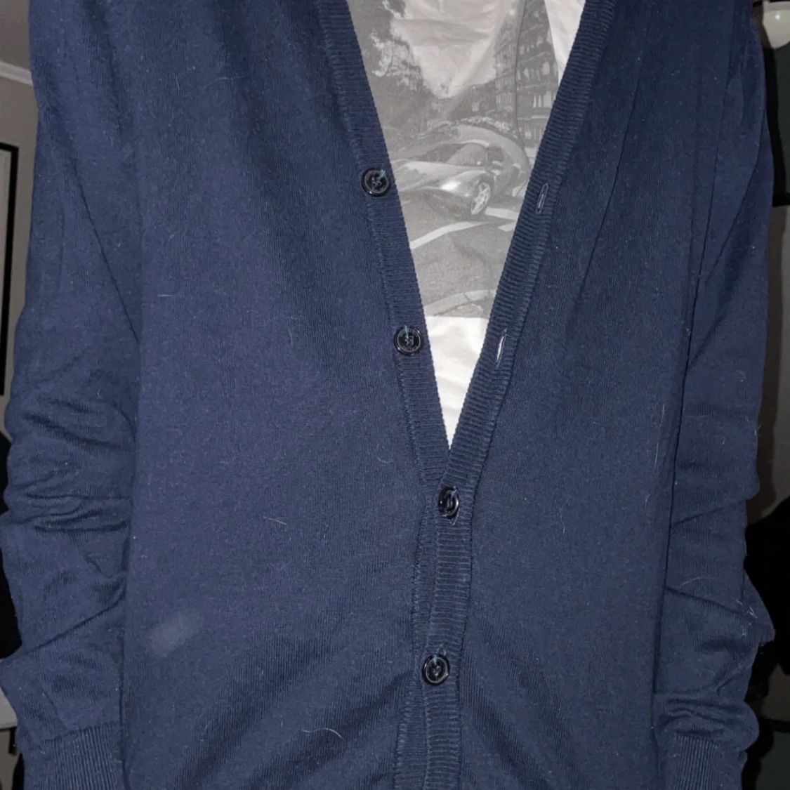 Mörkblå cardigan från Matinique - 1