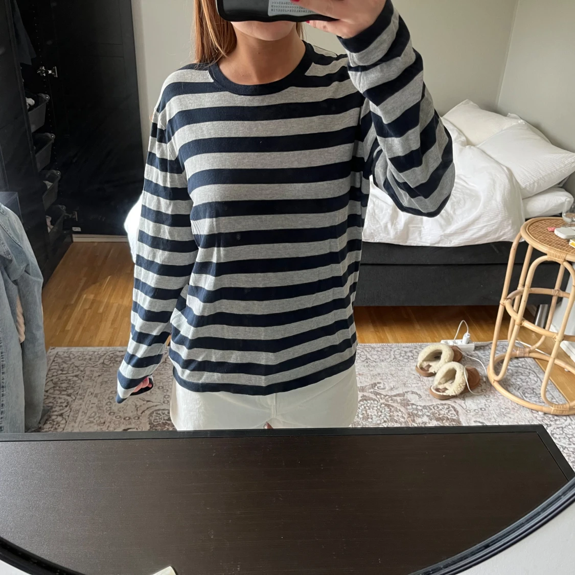 Finstickad randig tröja  - 1