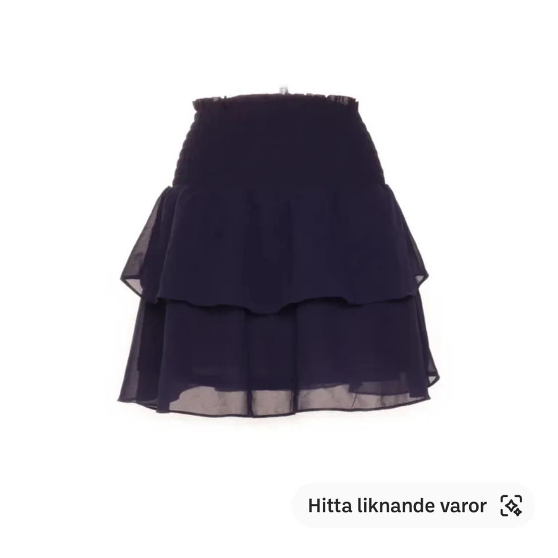 Mörkblå volangkjol