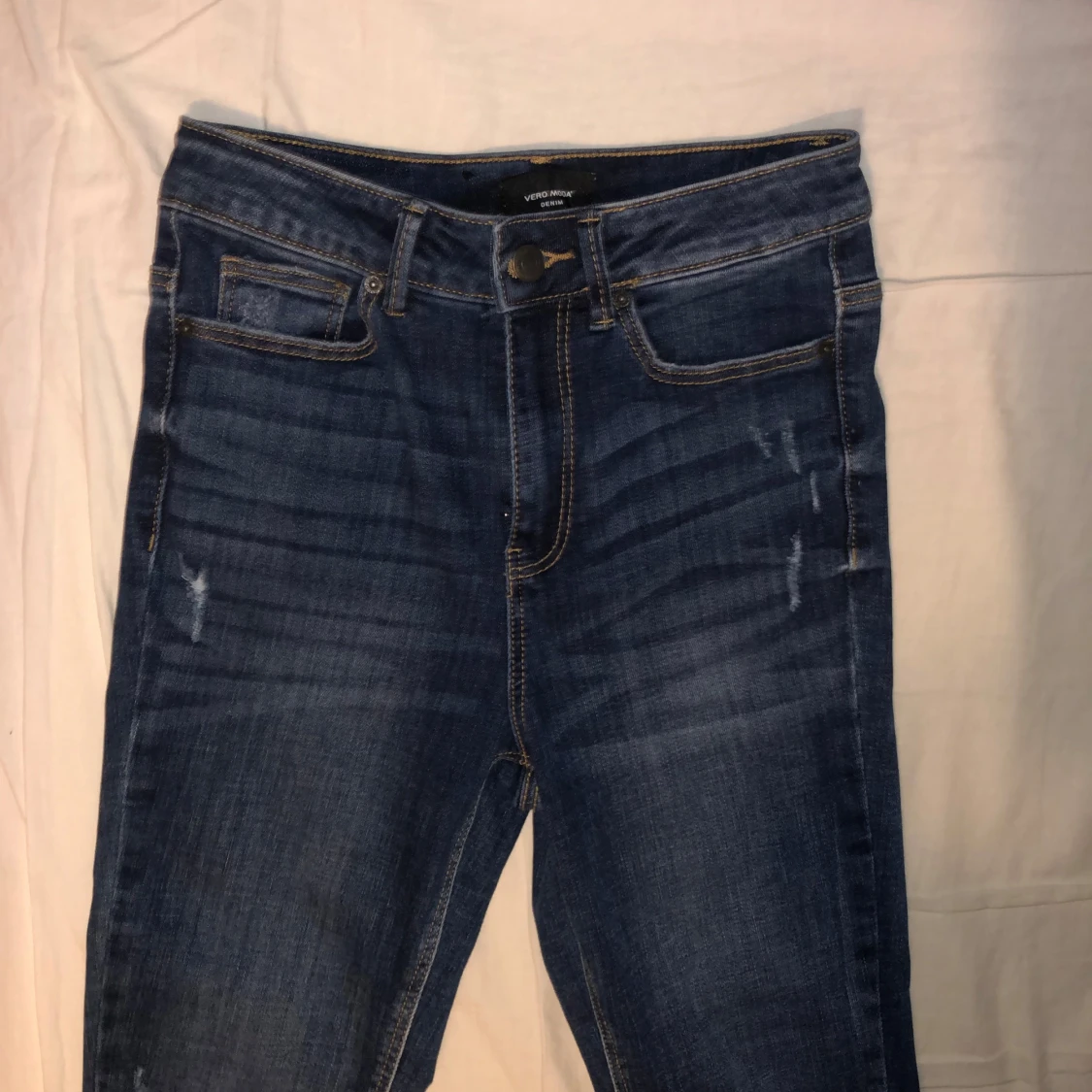 Mörkblå bootcut jeans - 1