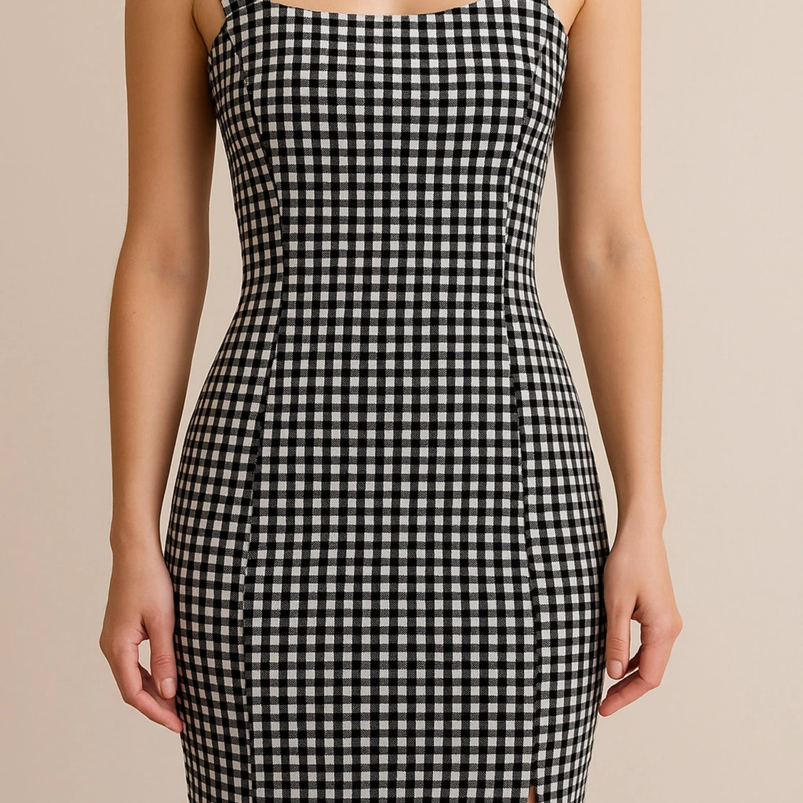 Rutig klänning från H&M