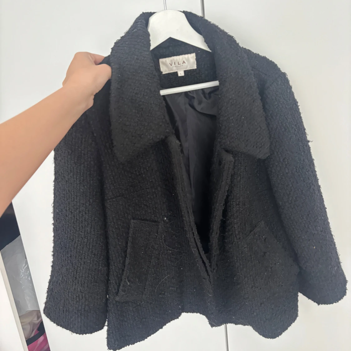 Svart bouclejacka från Vila - 2