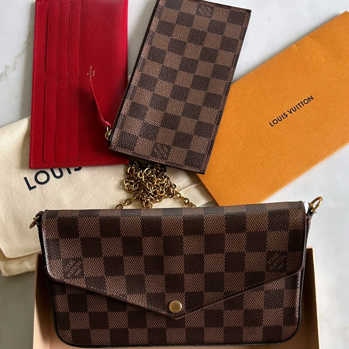 Louis Vuitton axelväska Damier Ebene - 1