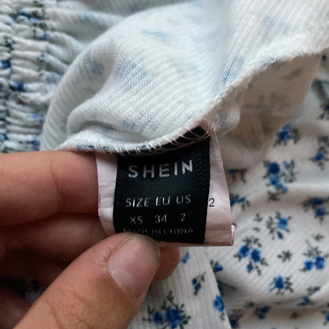 Blå blomming magtröja  - 2