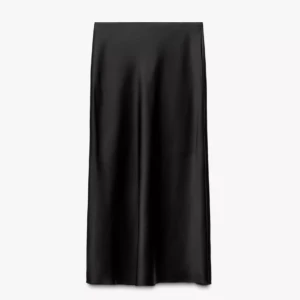 Satinkjol - Svart satinkjol från Zara, ny med lappar kvar! Strl S💖