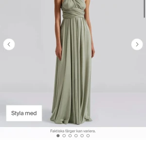 By Malina Lola maxidress - Sagegrön - Elegant grön långklänning från By Malina som kan knytas på olika sätt. Endast använd vid ett tillfälle strl S/M