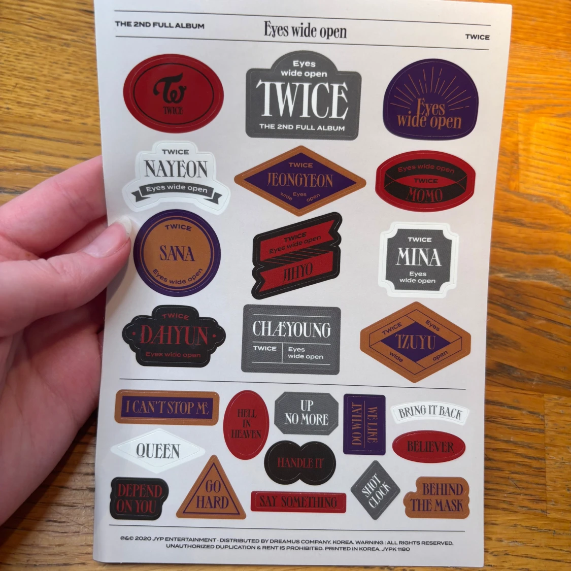 Twice Eyes Wide Open stickers