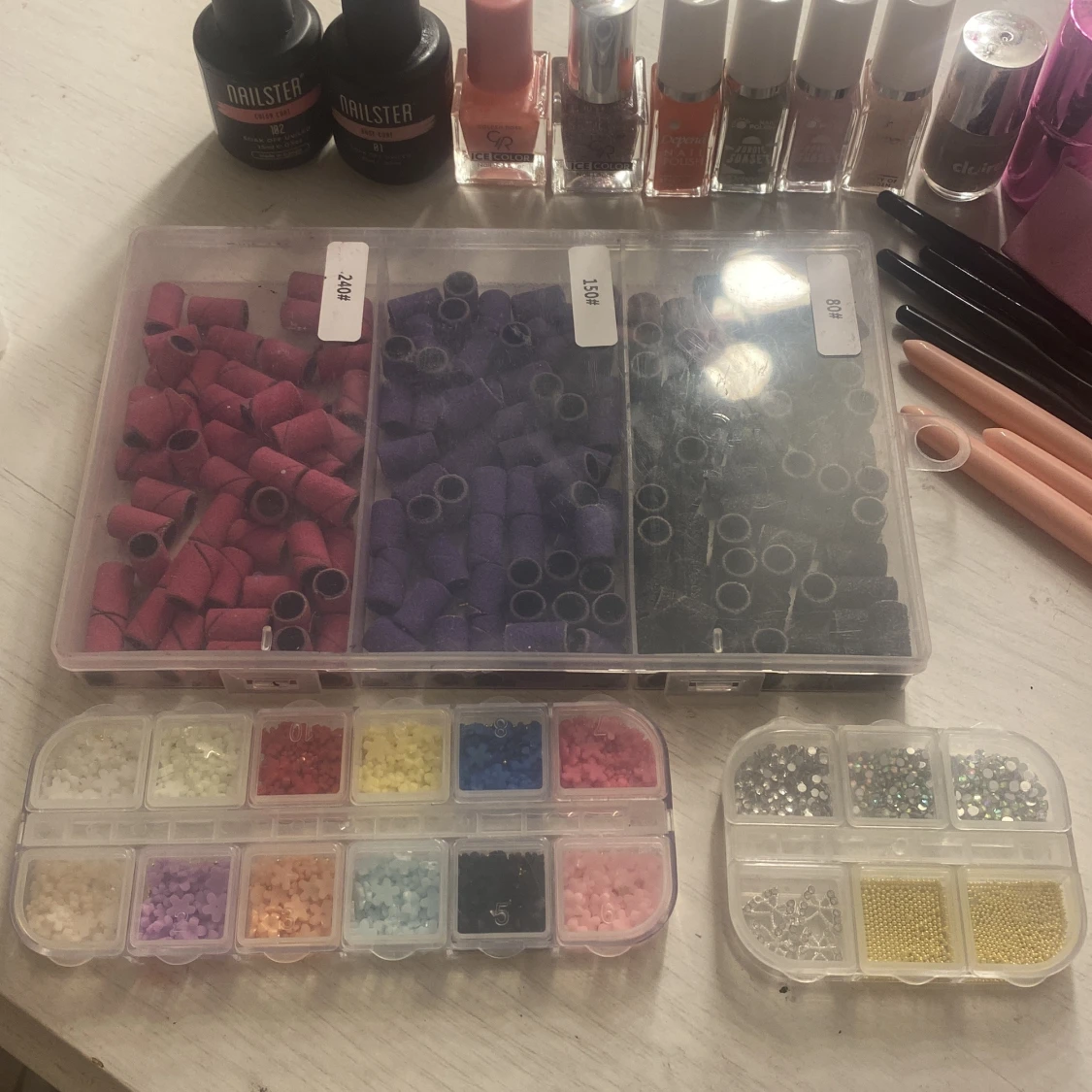 Nagelkit med gel och dekorationer - 3