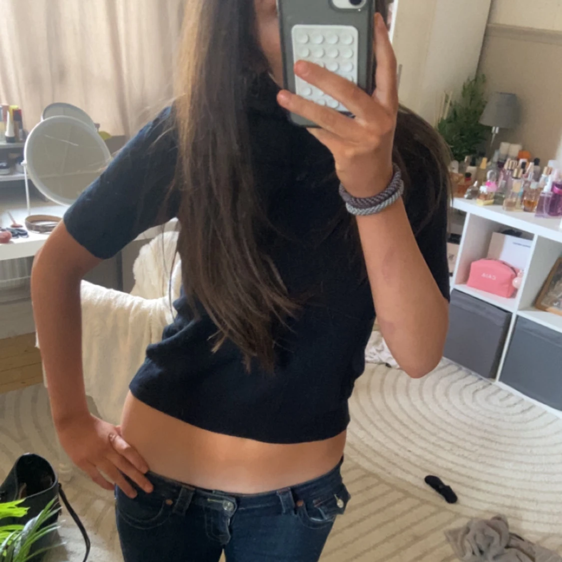 Svart stickad tröja från zara  - 1