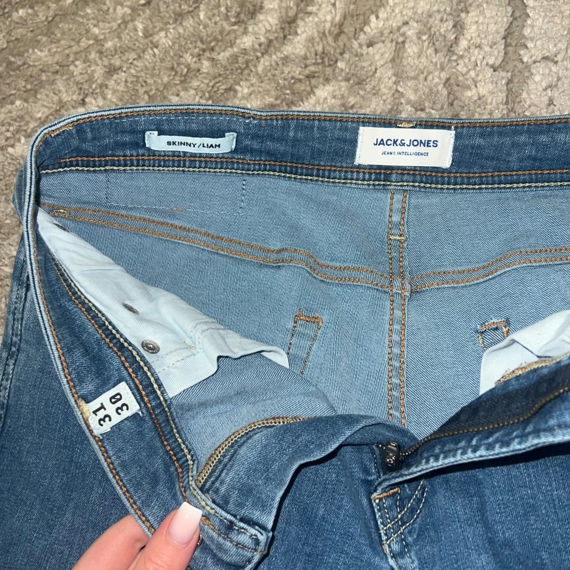Blå skinny jeans Jack & Jones - 1
