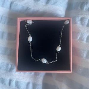Silver halsband med pärlor  - Jättefint halsband från Edblad                                  Köpt från Edblad för 500kr men säljer då jag redan har ett likadant ❣️❣️